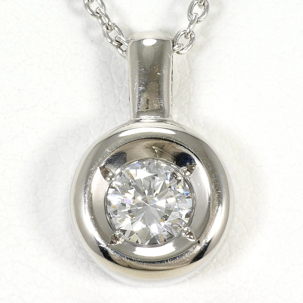PT900 Platinum / PT850 Necklace with 0.38ct Diamond, Certificate of Authentic...